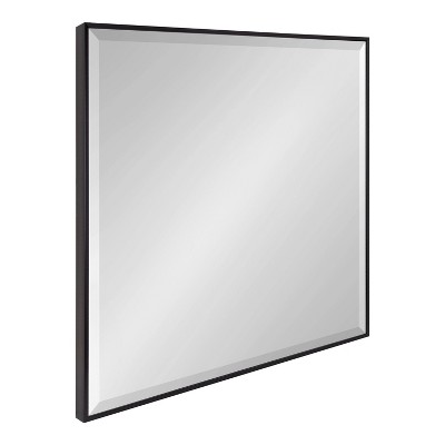 28.7" x 28.7" Rhodes Square Wall Mirror Black - Kate & Laurel All Things Decor