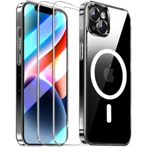 Entronix Case Magnetic Clear Case Designed for Apple iPhone 13 Mini with 2 Tempered Glass, Shockproof Transparent Crystal Cover - 1 of 1