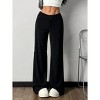 Coolmee Women's Elastic High Waisted Wide Leg Dress Pants Loose Fit Business Casual Work Pants Trousers - 2 of 4