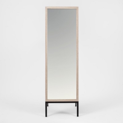 20 X 66 Oak And Metal Modern Floor, Decorative Full Length Mirror Target