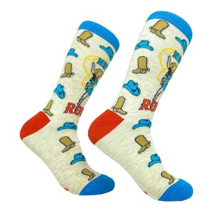 Crazy Dog T-Shirts Women's Not My First Rodeo Socks Funny Cowboy Western Sarcastic Novelty Footwear - 1 of 4