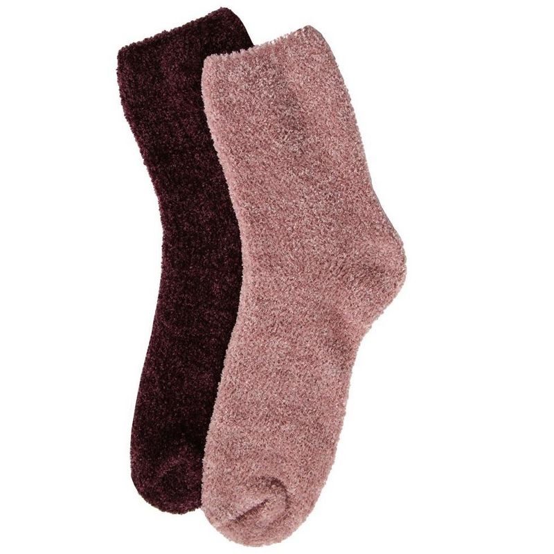 Natori Chenille Solid Cozy Crew Sock 2 Pair Pack 9-11, 3 of 4