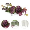 Unique Bargains Women's Durable Simulated Flowers Hair Clip Comb 1 Pc - 3 of 4