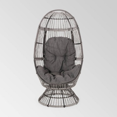 Pintan Wicker Swivel Egg Chair - Christopher Knight Home