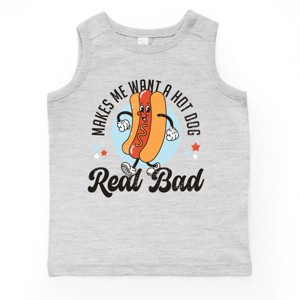 The Juniper Shop Me Wants A Hot Dog Real Bad Cartoon Toddler Tank - 1 of 4