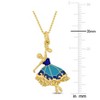 EVERLY JEWELRY | Yellow Plated Silver Enamel Bead Station Dancer Charm Necklace – Multiple color Enamel - 4 of 4