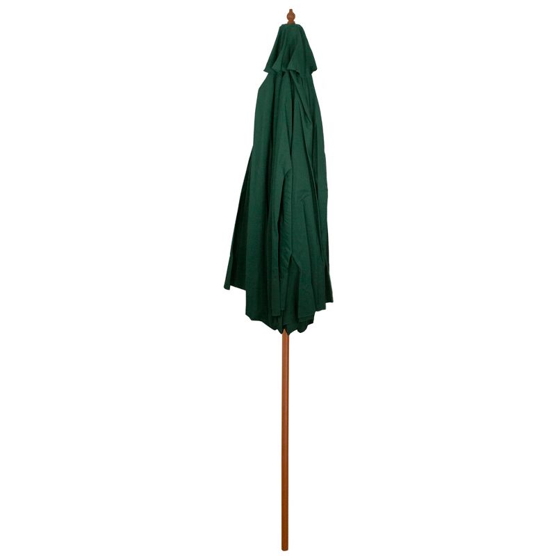 Northlight 8.5ft Outdoor Patio Market Umbrella with Wooden Pole, Green, 4 of 5