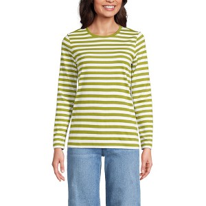 Lands' End Women's Relaxed Supima Cotton Long Sleeve Crew Neck T-Shirt - 1 of 4