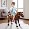 Mshliw Ride-On Plush Rocking Horse Toy for Toddlers Ages 3–5, Stuffed Animal with Neighing and Galloping Sounds, Padded Seat for Kids, Halloween gift - 4 of 4
