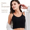 Falorda Women's Shelf Bra Camisole Tops Adjustable Spaghetti Strap Sequined Crop Top Sexy Slim-Fit Cami Double Lined Built in Bra for Party - 4 of 4
