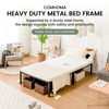 COMHOMA Metal Platform Bed Frame Heavy Duty with 14'' High Under Bed Storage Space - 2 of 4