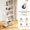 HONGGE Foldable Storage Shelves with Wheels, Heavy Duty Metal Shelving, No Assembly Organizer Wire Shelf Rack for Garage Kitchen, Pantry - 4 of 4