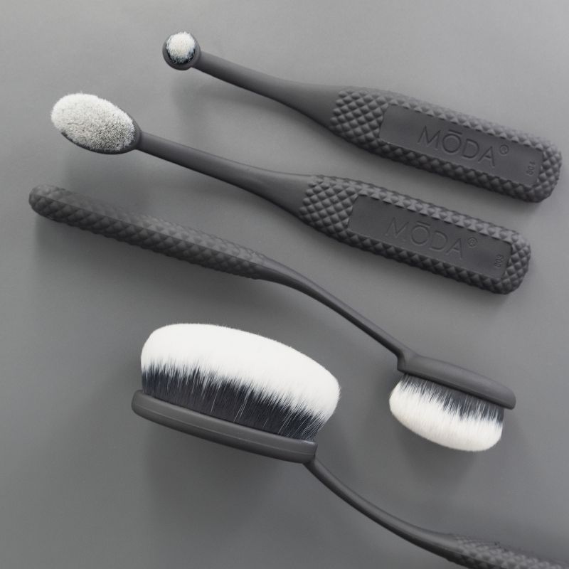 MODA Brush Pro Face Perfecting 4pc Makeup Brush Kit, Includes Foundation, Contour, and Concealer Makeup Brushes, 4 of 12
