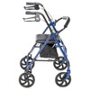 Drive Medical Four Wheel Walker Rollator with Fold Up Removable Back Support, Blue - image 3 of 4