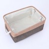 Unique Bargains Fabric Collapsible Storage Organizer Basket with Handles - 3 of 4