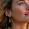 Ross-Simons 18kt Gold Over Sterling Ridged Teardrop Earrings - 2 of 3