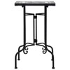 vidaXL Side Table Blue and White Iron and Ceramic Small Durable - 2 of 4