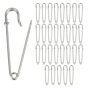 Unique Bargains Durable Sewing Upholstery Spring Lock Blanket Bulk Large Safety Pins 30 Pcs - 1 of 4