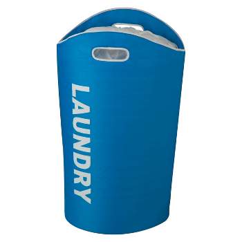 Honey-Can-Do Laundry Hamper with Drawstring- Blue