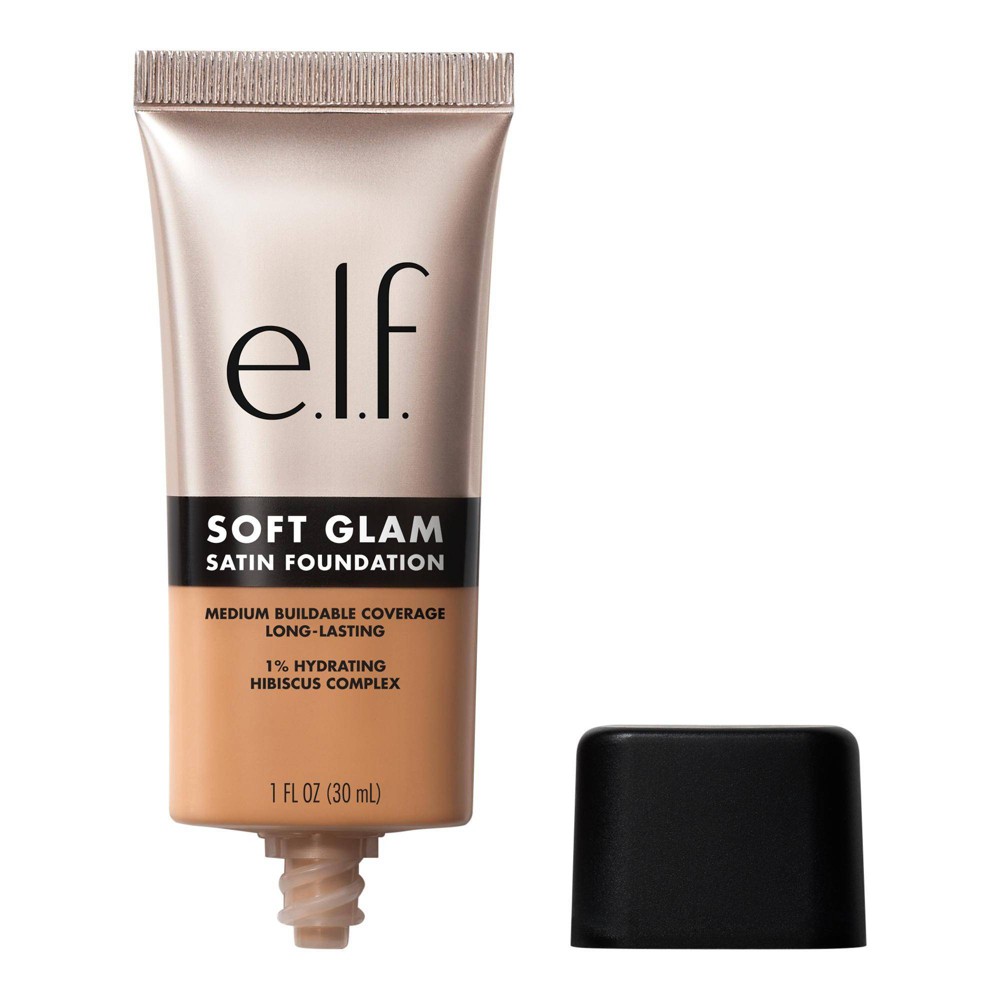 Photos - Foundation & Concealer ELF e.l.f. Soft Glam Satin Foundation - 44 Tan Cool - 1 fl oz 