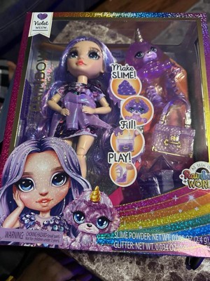 Rainbow High Violet Purple With Slime Kit & Pet 11'' Shimmer Doll With ...