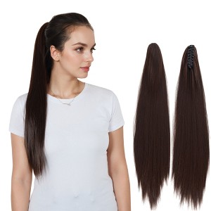 Alilang Claw Clip Long Straight Ponytail Extension Natural-Looking Hairpiece 24 Inch - 1 of 4
