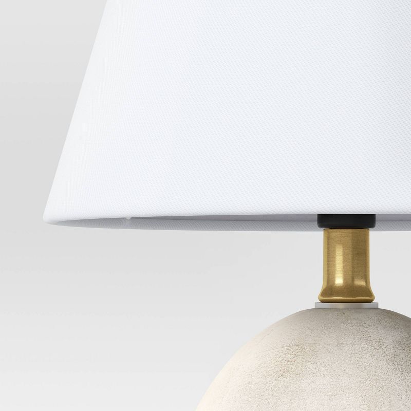 Faux Wood Mini Table Lamp White - Threshold&#8482;, 5 of 12