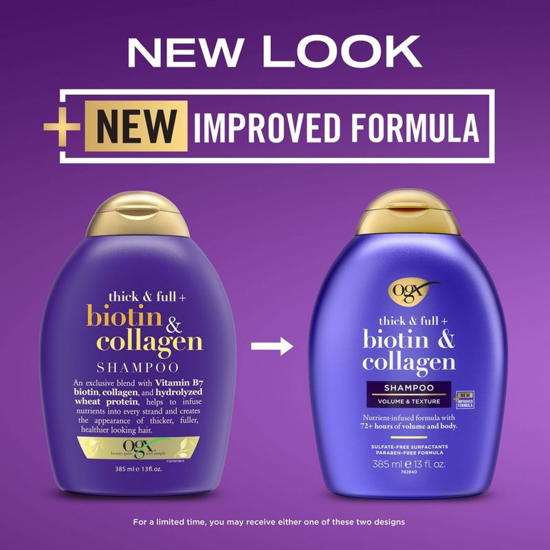 OGX Thick Full Biotin Collagen Salon Size Shampoo, 4 of 13