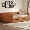Full XL Upholstered Daybed with Trundle and LED for Bedroom or Guest Room - 2 of 4