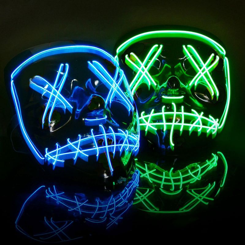 Fun Little Toys LED Halloween Masks, 2 pcs, 1 of 8