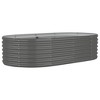 vidaXL Galvanized Iron Arched Gabion Basket, Decorative and Sound-Insulating Garden Barrier with Durable Construction and Wide Application, Silver - 2 of 4