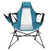 Osparple Portable Folding Chair Adjustable Back Swinging Chair Aluminum Alloy with Carry Bag for Camping, Beach, Party, Picnics, Lawn, Black (2pcs) - 3 of 4