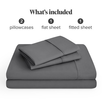 Full Gray Microfiber Stretch Knit Deep Pocket Sheet Set