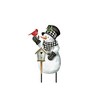 Briarwood Lane Winter Metal Art 30x13 Checkered Snowman For Winter Metal Art - 3 of 3