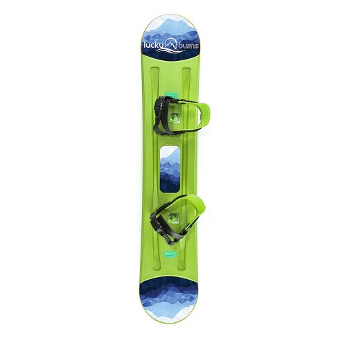 Explosieven Terugbetaling Om te mediteren Lucky Bums 95 Centimeter Beginner Youth Junior Smooth Plastic Snowboard  With Adjustable Boot Bindings For Kids Ages 4 To 7 Years Old, Green : Target