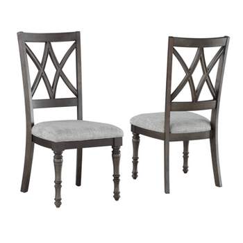 18" Set of 2 Linnett Side Chairs Gray/Brown - Steve Silver Co.