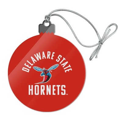 Delaware State University Hornets Logo Acrylic Christmas Tree Holiday Ornament