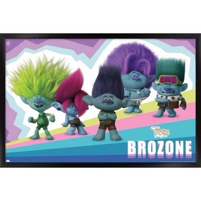 Trends International Trolls: Band Together - Brozone Framed Wall Poster ...