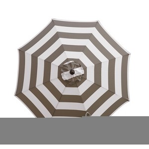 Living Accents 9 ft. Tiltable Tan Stripe Market Umbrella - 1 of 1