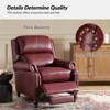 Set of 2 Elisabete Modern Wingback Genuine Leather Recliner with Vintage Nail Head Trim for Living Room and Bedroom  | ARTFUL LIVING DESIGN - 4 of 4