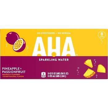 AHA Pineapple + Passionfruit Sparkling Water - 8pk/12 fl oz Cans