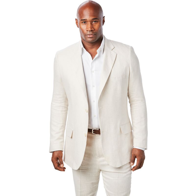 KingSize Men's Big & Tall  Linen Blend Two-Button Suit Jacket, 1 of 2