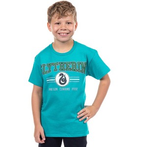 Seven Times Six Harry Potter T-Shirt Boy's Slytherin Snake Design Short Sleeve Tee - 1 of 4
