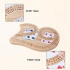 GSE 3-Track Wooden 29 Cribbage Board Game with Plastic Pegs, Classic Three-Person Cribbage Board - 4 of 4