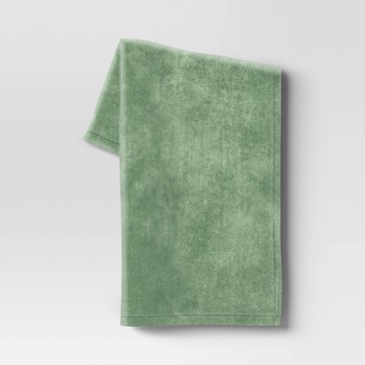 Plush Throw Blanket Green - Room Essentials™: Soft, Midweight, Machine Washable, 50x60 inches