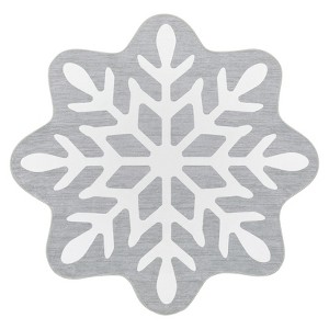 Christmas Snowflake Area Rug, Washable Soft Non Slip Winter Holiday Carpet, Low Pile Home Decorative Rugs for Bedroom Living Room - 1 of 4