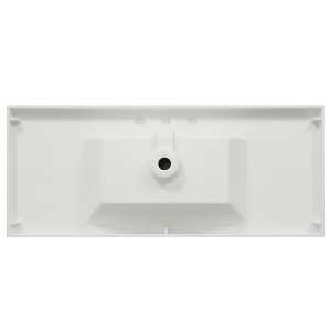 SEVOBAL Bathroom Sinks Vanity Top with Resin Basin and Three Faucet Holes Built-in Overflow Protection, White, 47.25"*19.75"*7" - 1 of 4