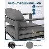 Outdoor Patio Furniture Set, Aluminum Outdoor Sofa with Removable Cushions & Aluminum Tube Coffee Table, Modern Patio Conversation - 4 of 4