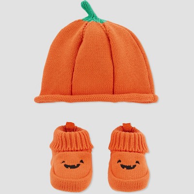 Image of Carter's Just One You® Baby Hat Set - Orange