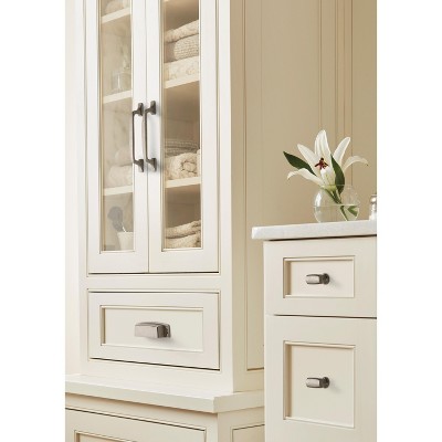 Aged Pewter Rectangular Transitional Cabinet Knob